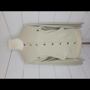 Vintage Kerri N Kelsey medium cream with gold buttons cardigan sweater